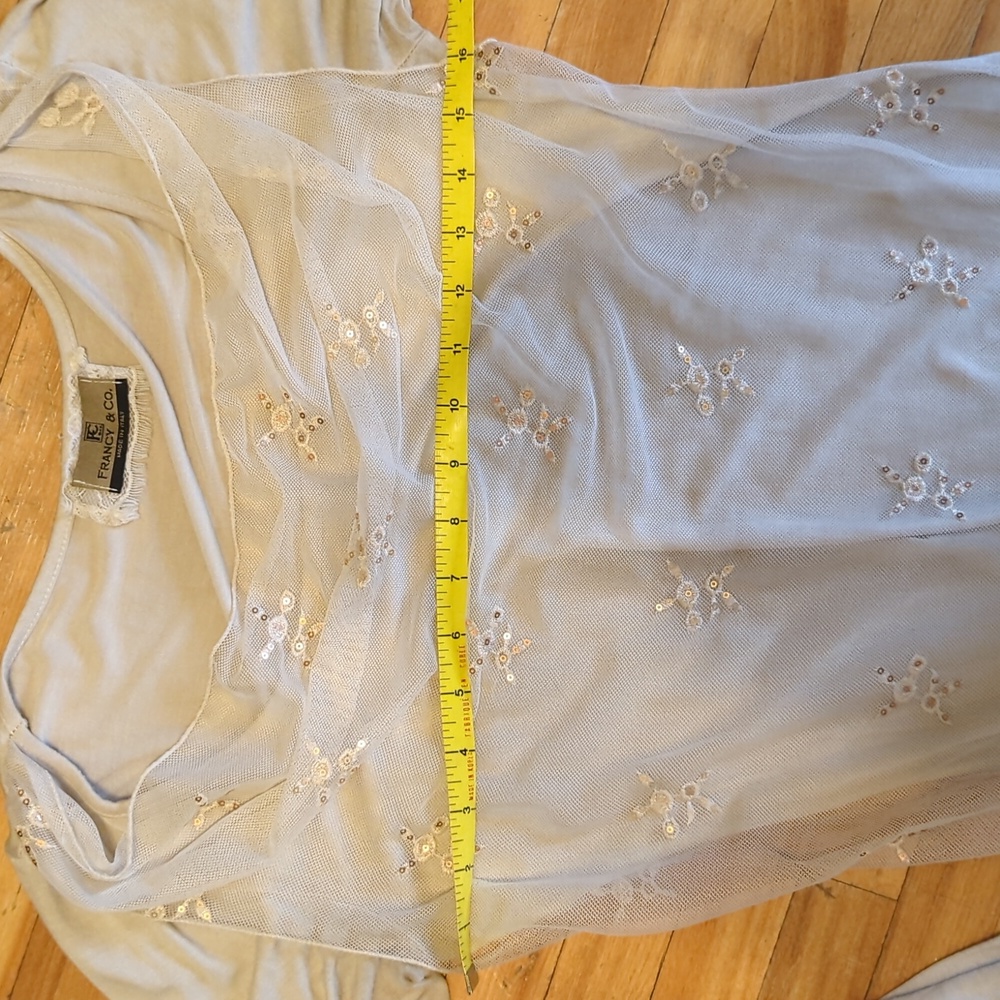 Italian made embroidered overlay dress - Picture 6 of 6